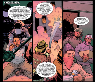 Illustration for article titled Nighthawk skillfully uses a conflicted superhero to explore racism and police brutality